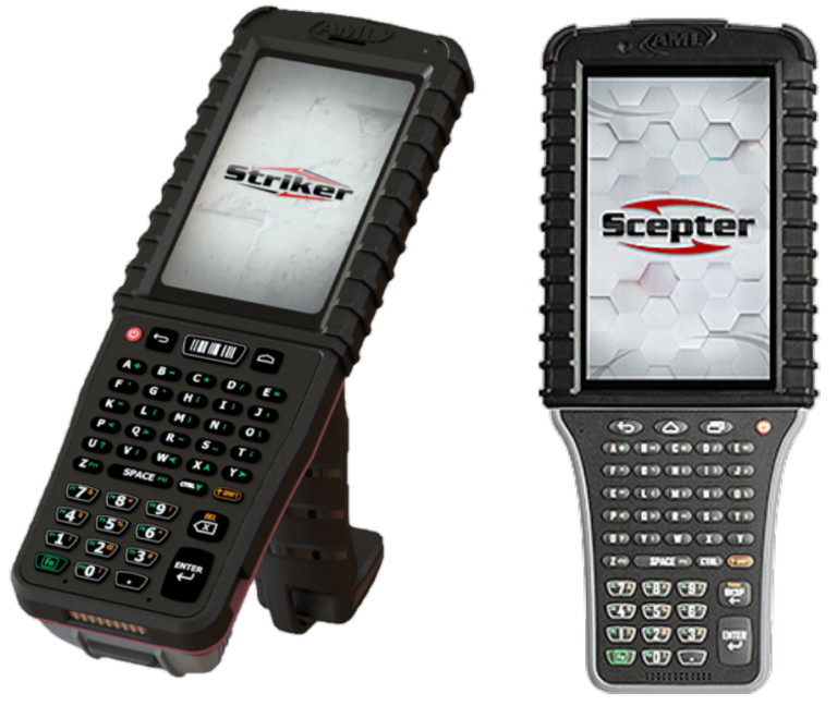 Two Barcode scanners: The Striker and the Scepter.